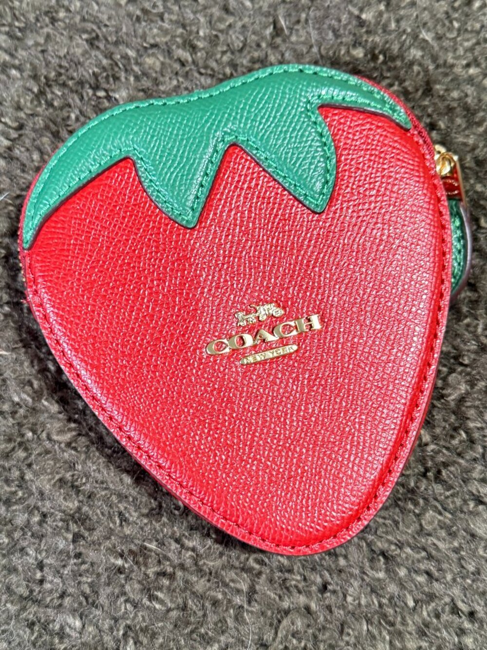 Coach Strawberry Fruit Coin Case Purse NWOT